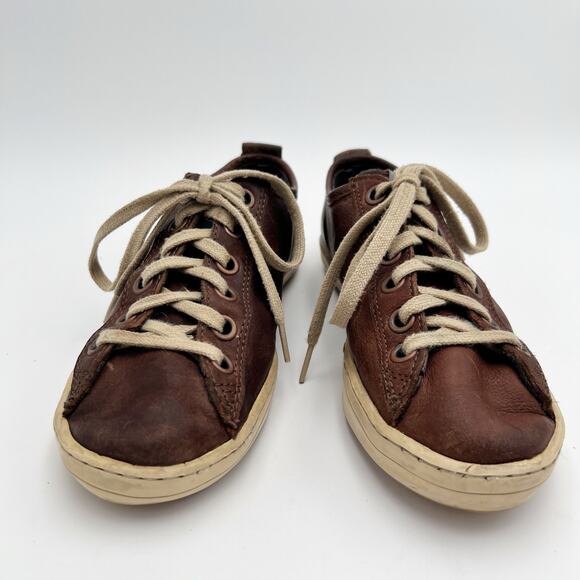 Camper Imar Low Top Sneaker Womens EU 37 US 6.5-7 Brown Leather Lace Up Beige - Picture 2 of 11